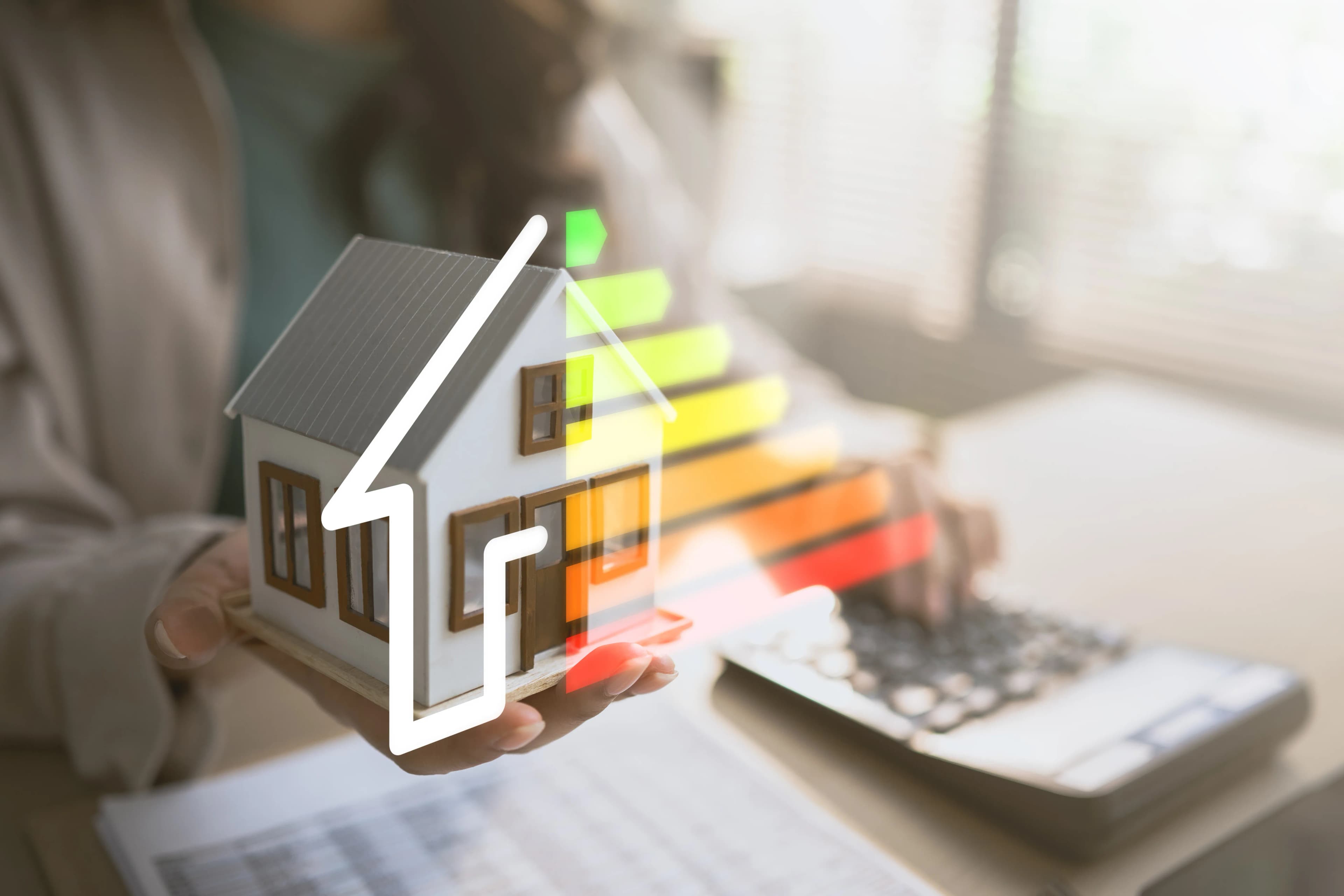 Étiquette DPE d'un logement passant de G à C après rénovation